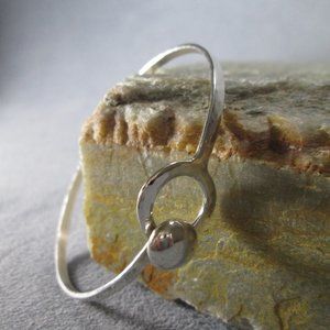 Sterling Silver Bracelet, Artisan Struck Orbital